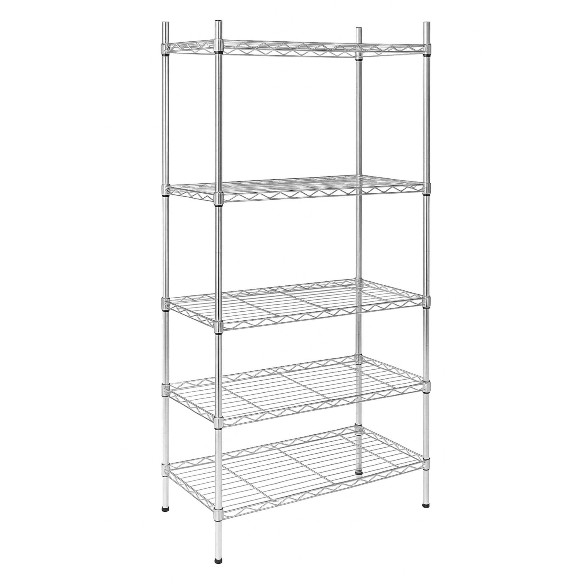 Oypla 5 Tier Heavy Duty Steel Wire Rack Shelf Storage Shelving Unit