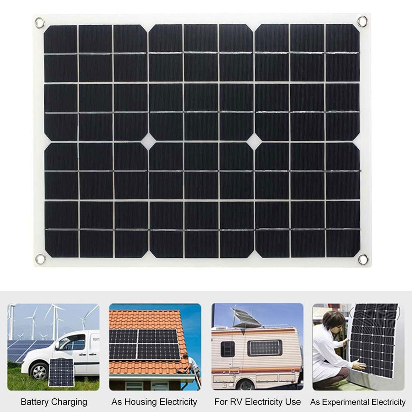 Set di pannelli ,Generatore solare 300W con prese 220V AC | Regolatore di carica solare 30A, caricatore inverter a onda sinusoidale pura, camper, rimorchio, camper, marina, ho