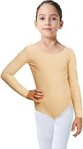Finihen Girls Leotard Basic Long Sleeve Ballet Dance Leotard (2T-14 Years) Multiple Colors