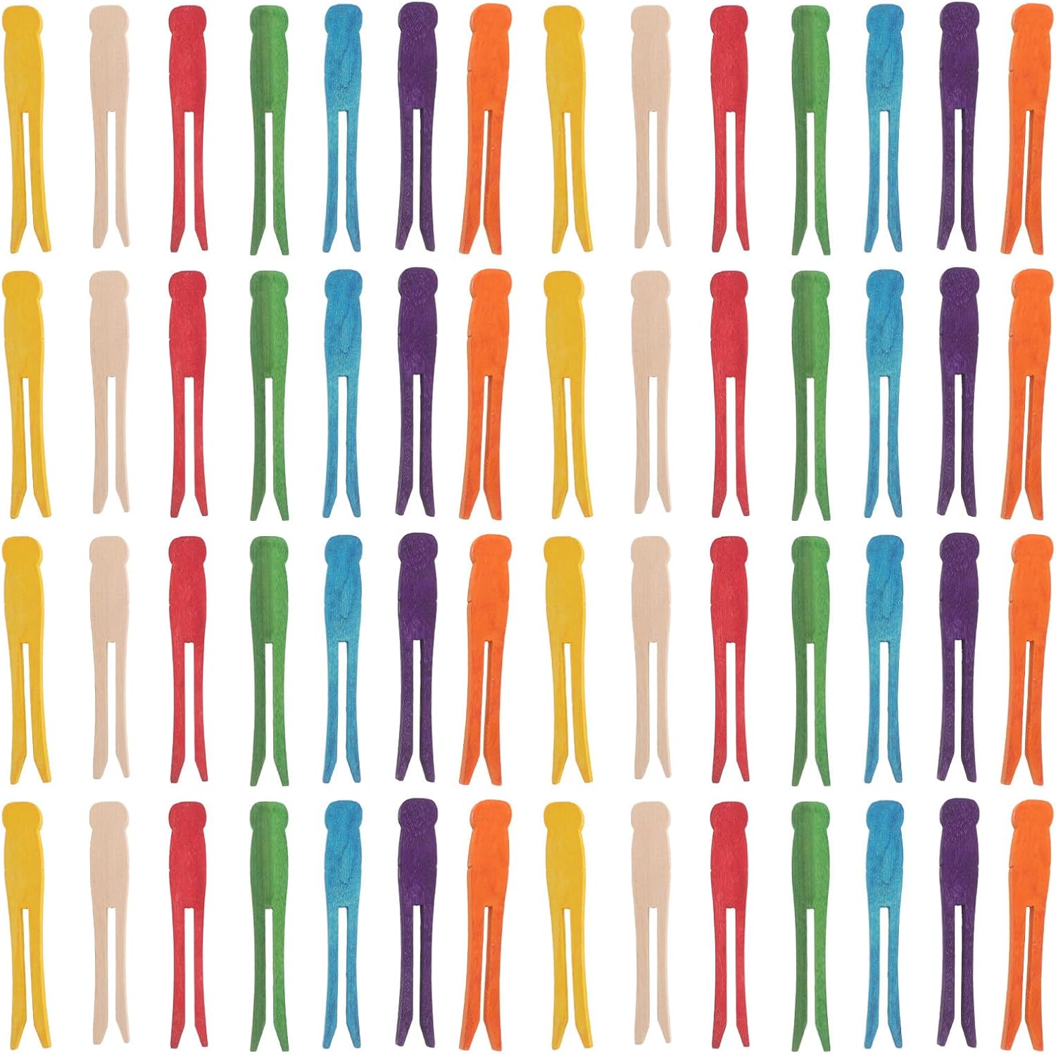 100pcs Wooden Clothes Pins for Crafting: 95mm Photo Fasteners Small Laundry Clips for Sewing Accessories Dolls and Christmas Crafts