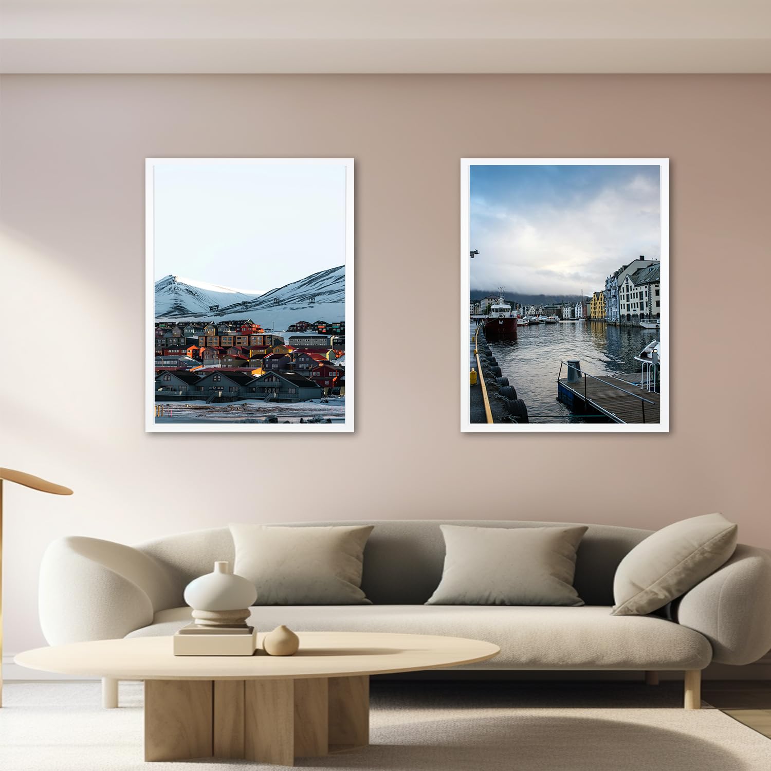 KAIWIN Cornice portafoto da parete e scrivania, bianca, formato A2, 3 pezzi, da appendere, per soggiorno, camera da letto, studio, per foto, opere d'arte e poster