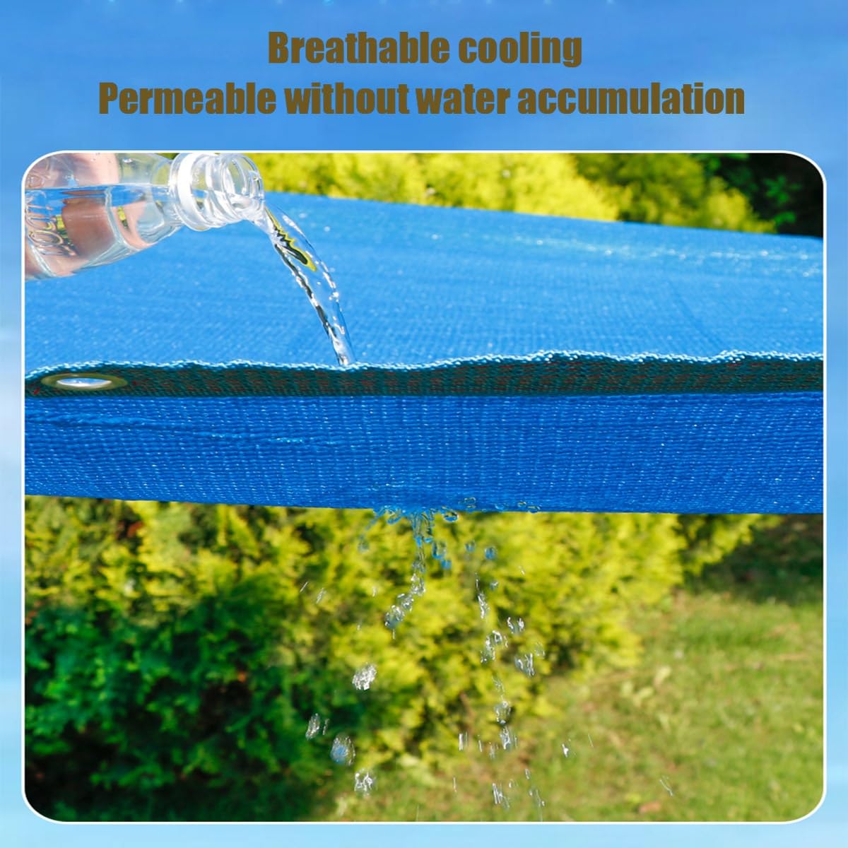 1m 2m 3.0m 4m 5m 6m 7m 8m 9m 10m 12m 15m Bleu Filet d'ombrage Voile d'ombrage Toile d'ombrage 90% de Protection UV pour Extérieur, Patio, Jardin(5x12m)