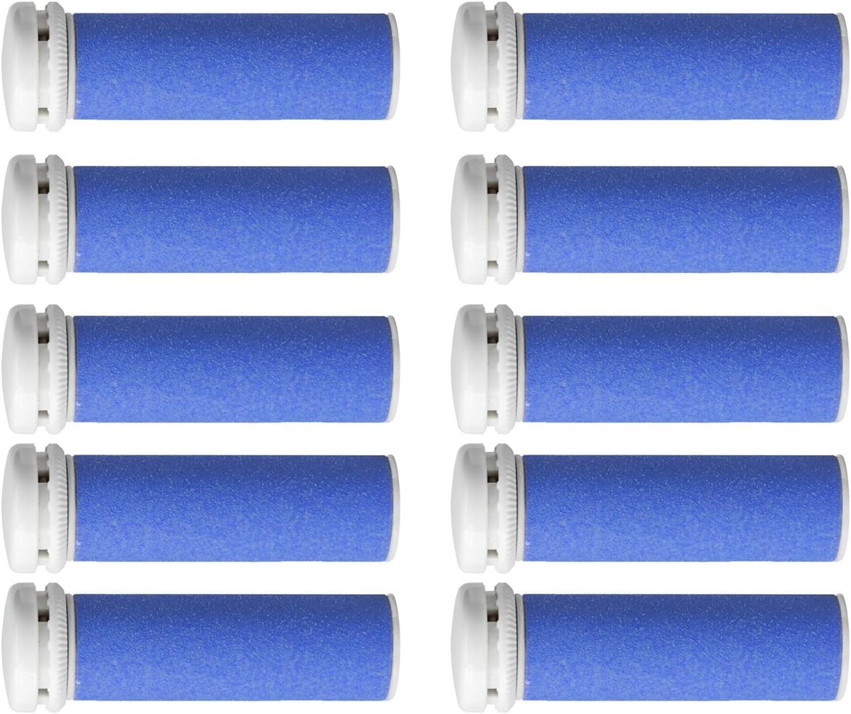 Super Coarse Micro Mineral Replacement Rollers Compatible with Emjoi Micro-Pedi Callous Remover (10 PACK)