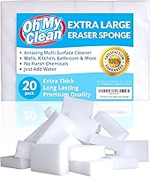 Oh My Clean 20 Pack Extra Large Magic Eraser Sponges - Thick Long-Lasting Melamine Foam for Walls, Kitchen, Bathroom & Floors