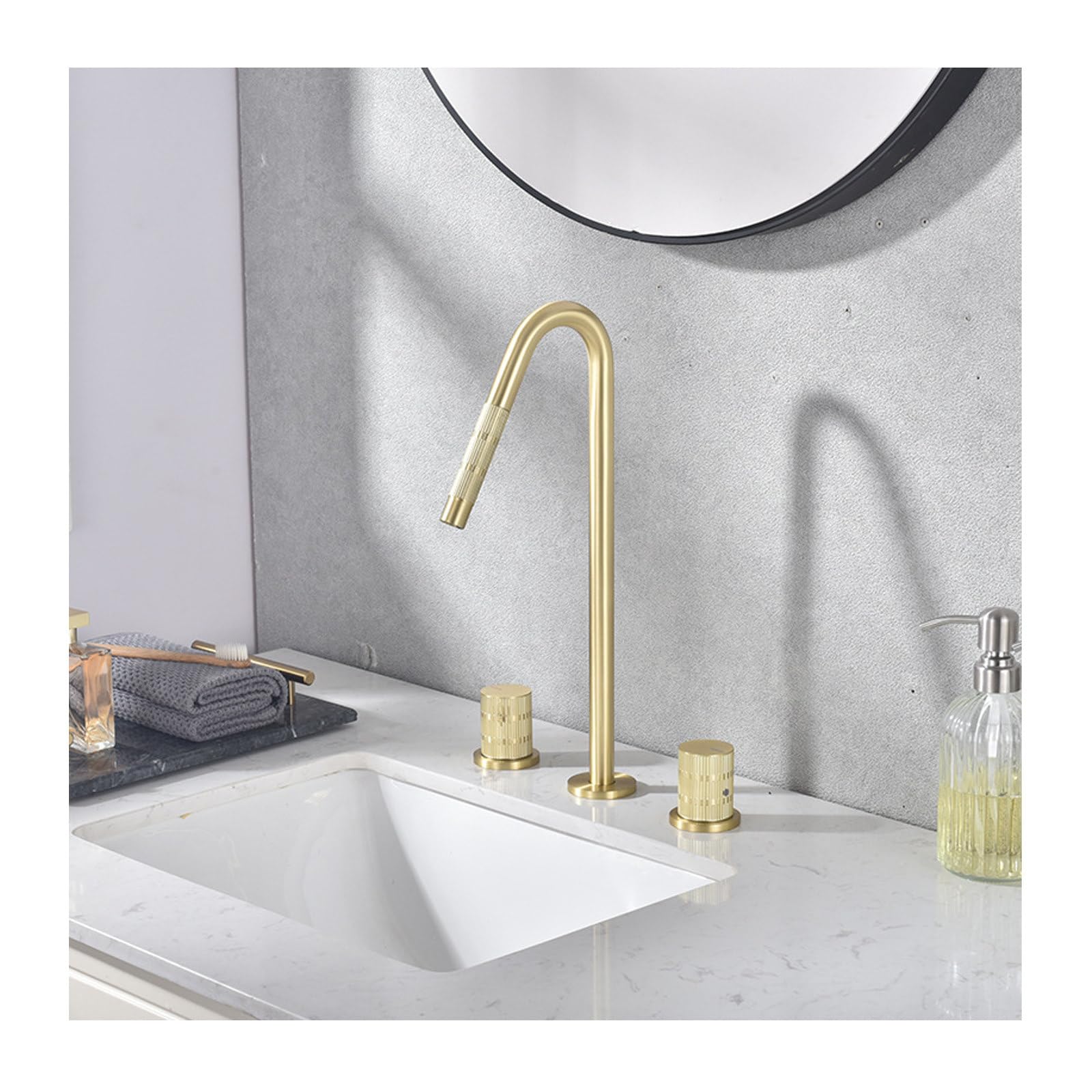 Robinets de lavabo pour salle de bain moderne, ambiance spa et bien-être