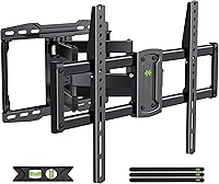 USX Mount XML019 Full Motion TV Wall Mount for 42-86" TVs, Swivel Tilt Dual Arm Bracket, 132lbs Capacity, VESA 600x400, UL Listed for Wood Studs