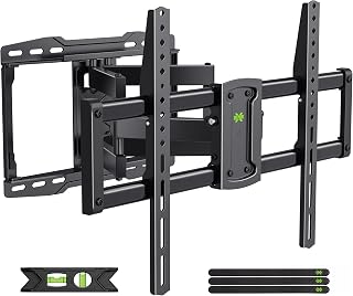 USX Mount XML019 Full Motion TV Wall Mount for 42-86" TVs, Swivel Tilt Dual Arm Bracket, 132lbs Capacity, VESA 600x400, UL Listed for Wood Studs