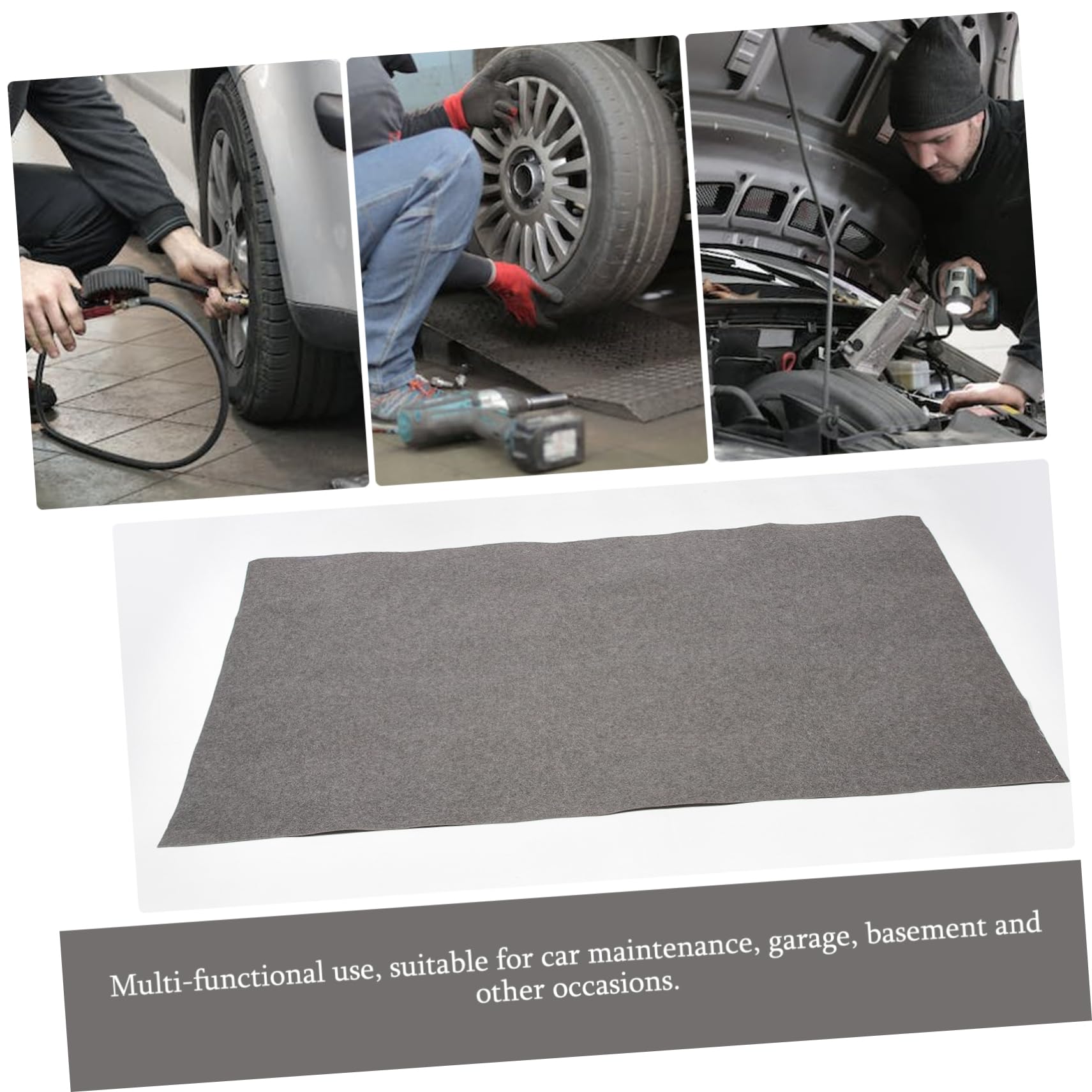 MAGICLULU Ölmatte für Garage und Auto Mehrfunktionale Filzmatte Kompakt und Saugfähig für Werkstatt und Kfz Wartung Schwarz