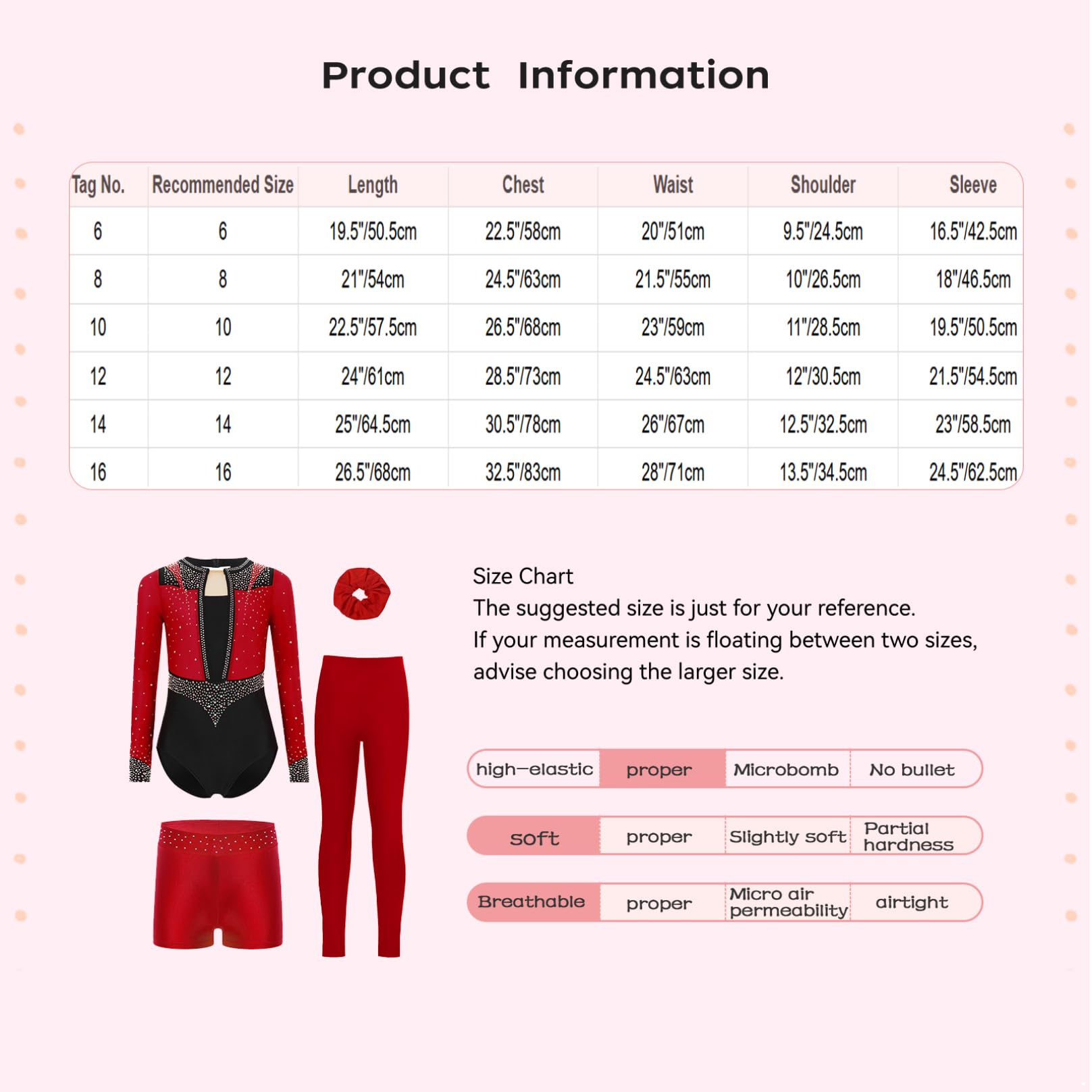 Agoky Maillot Brillante De Danza Niñas Leotardo Manga Larga con Leggings Cortos Elásticos Y Pantalones Body Gimnasia Ritmica Niña