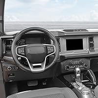 Vista 6 de RAZPOY Bronco - Cubierta de anillo de ventilación de salida de aire acondicionado, 4 piezas de cubierta de anillo de ventilación de CA para consola