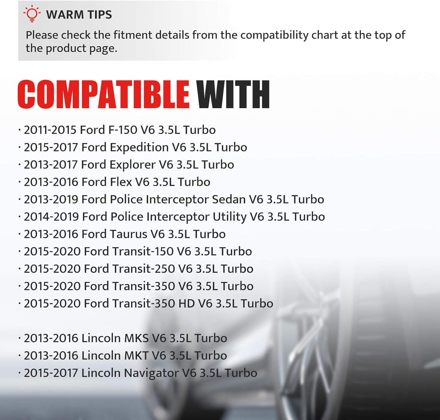 Ignition Coil Pack Spark Plugs Replacement for 3.5 V6 Turbo 2011 2012 2013 2014 2015 2016 2017 Ford F150 Ecoboost Expedition Explorer Flex Taurus Transit, Lincoln MKS MKT Navigator, UF646, Set of 6