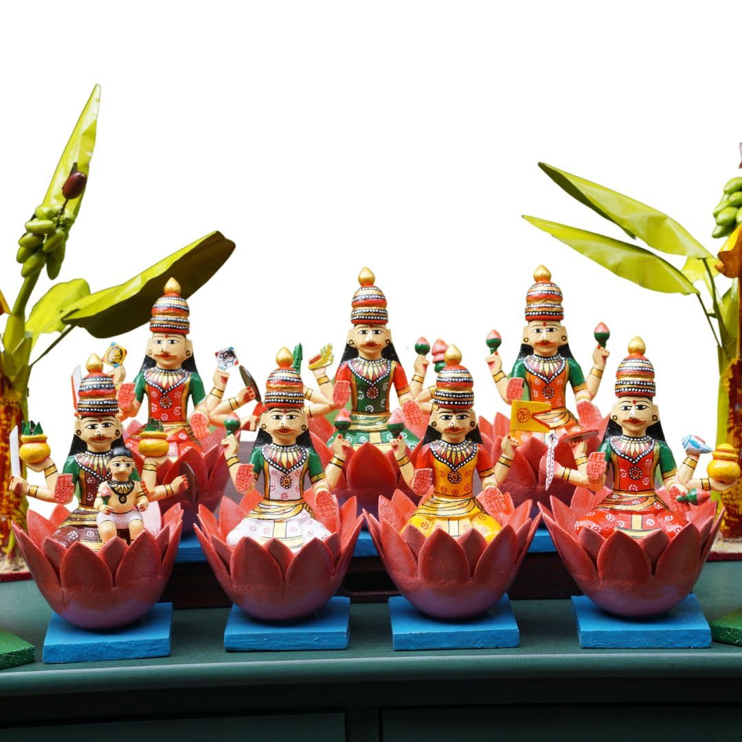 けだま様へ　セット　adam2　くちづけ　FOOLISH DANCE FLOOR Buy Hastha Kalalu Handcrafted Ashta Lakshmi Wooden Figurine Set