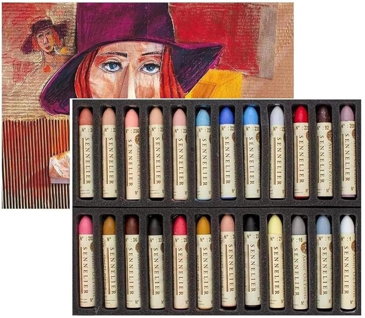 Sennelier Pastels Oil 24 Colours Portrait - Made in France