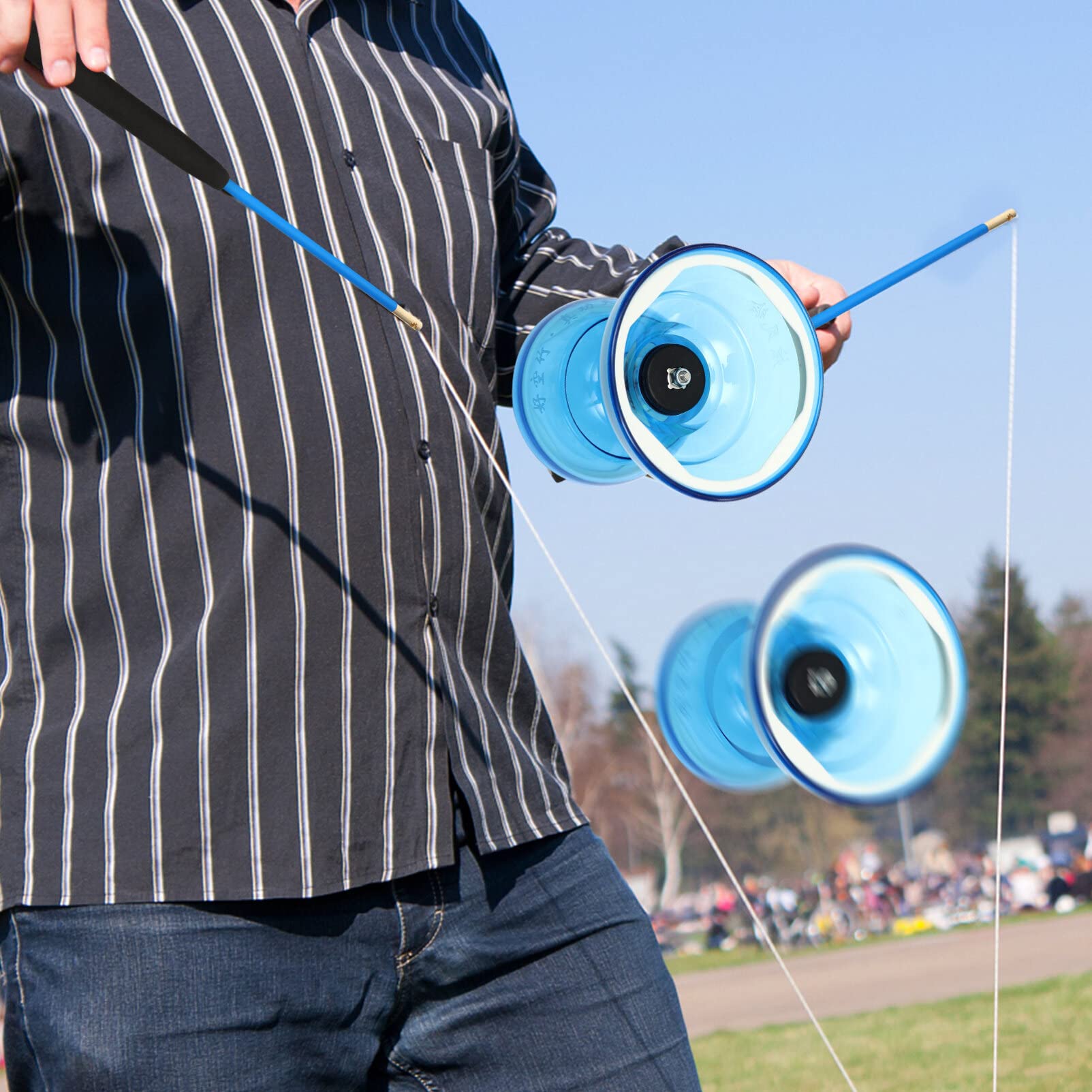 TOYANDONA 1 Ensemble De Diabolos Yoyo Diabolo Professionnel Diabolo Classique Diabolo Jouet pour Les Enfants Exercice Yoyo pour Enfants Diabolo Jouet