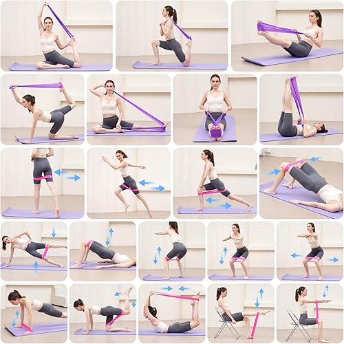 Miniatura 4 de Juego de círculos de entrenamiento de anillo de pilates, asas acolchadas duales, juego de equipo de pilates para el hogar, incluye 2 anillos de