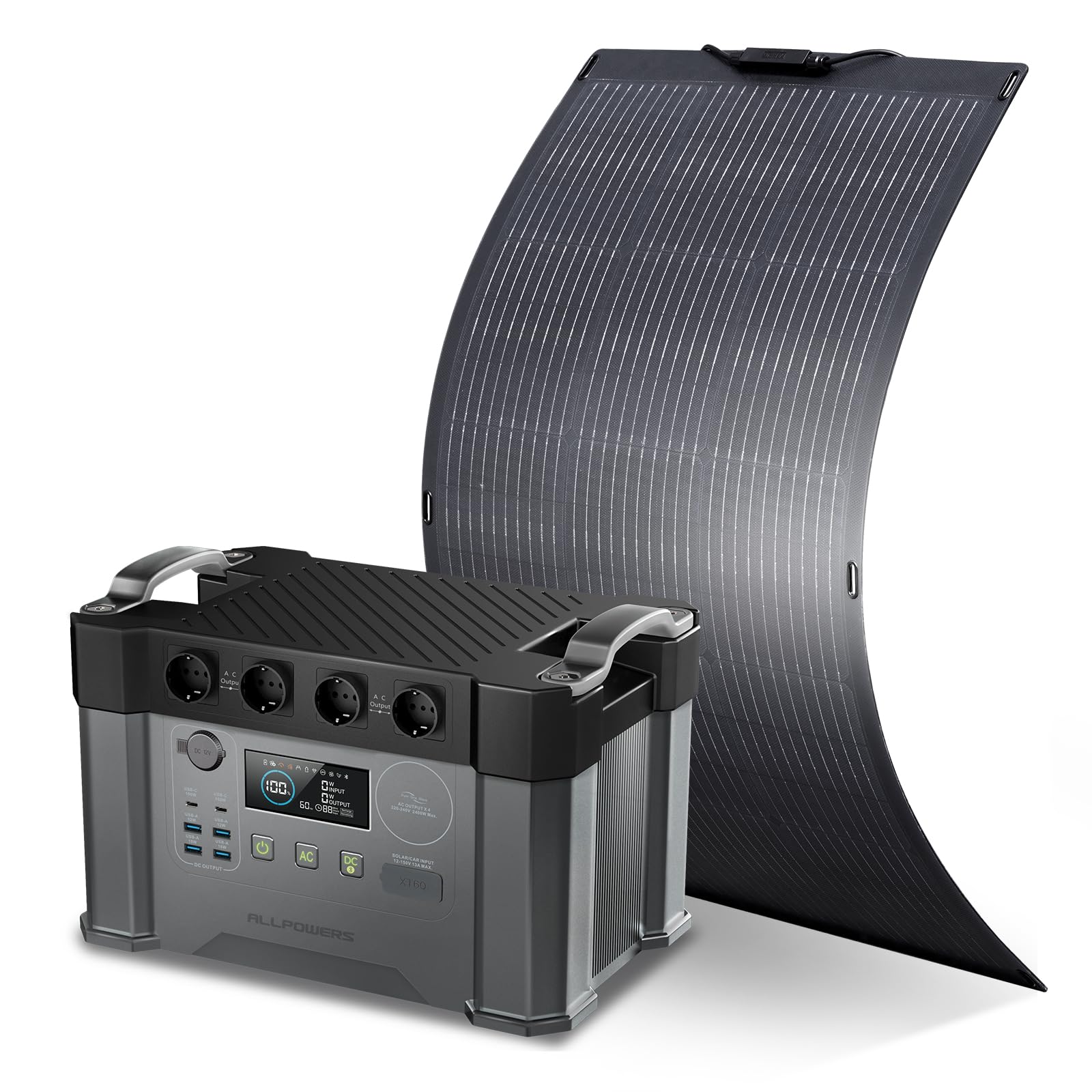 ALLPOWERS 2400W Estación de energía portátil S2000 Pro batería portátil LiFePo4 de 1451Wh generador solar de salida de CA 4x2400W con MPPT y SAI＜15ms — view 12