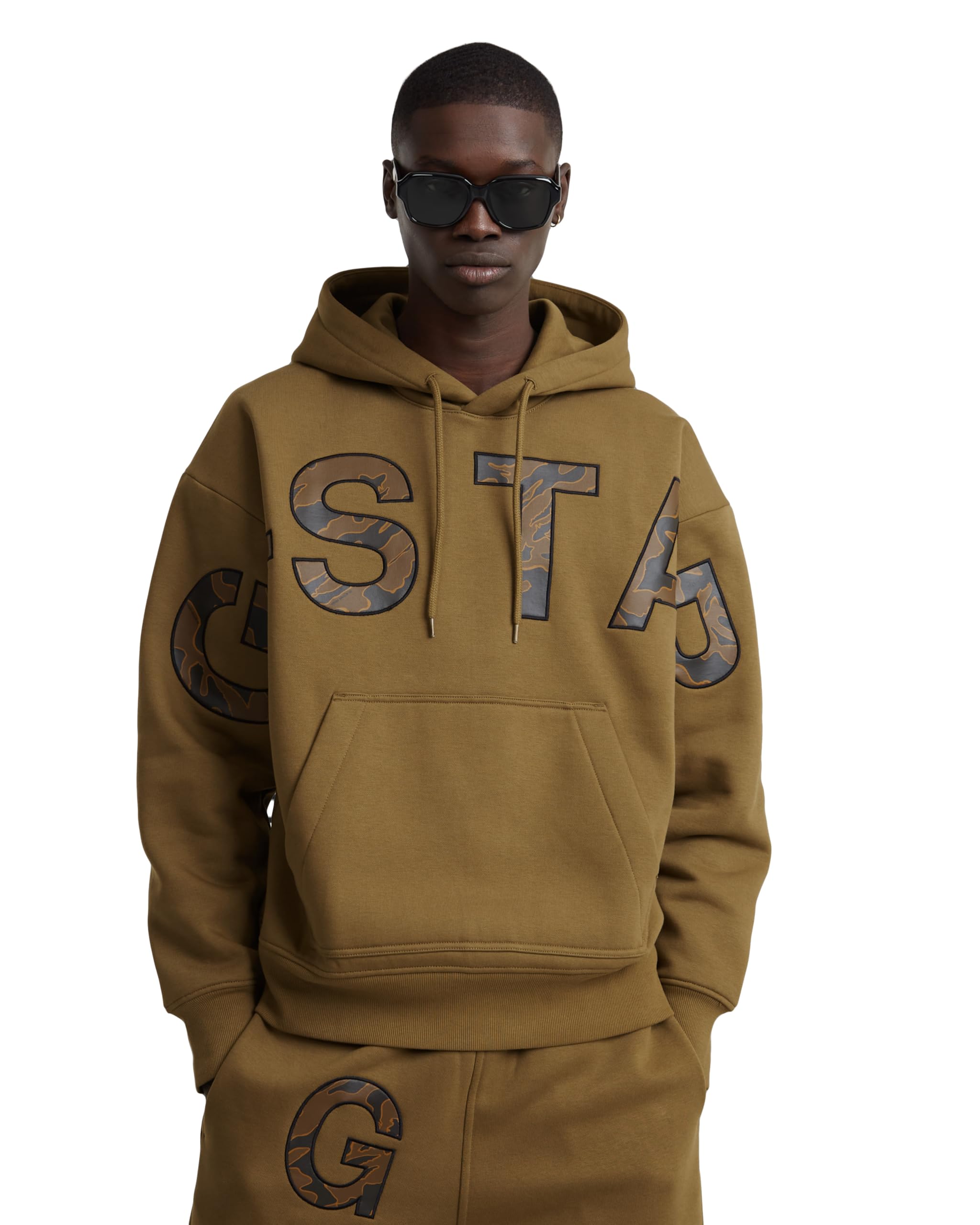 G-STAR Bluza z kapturem Mężczyźni Bluza z kapturem z nadrukiem Embro