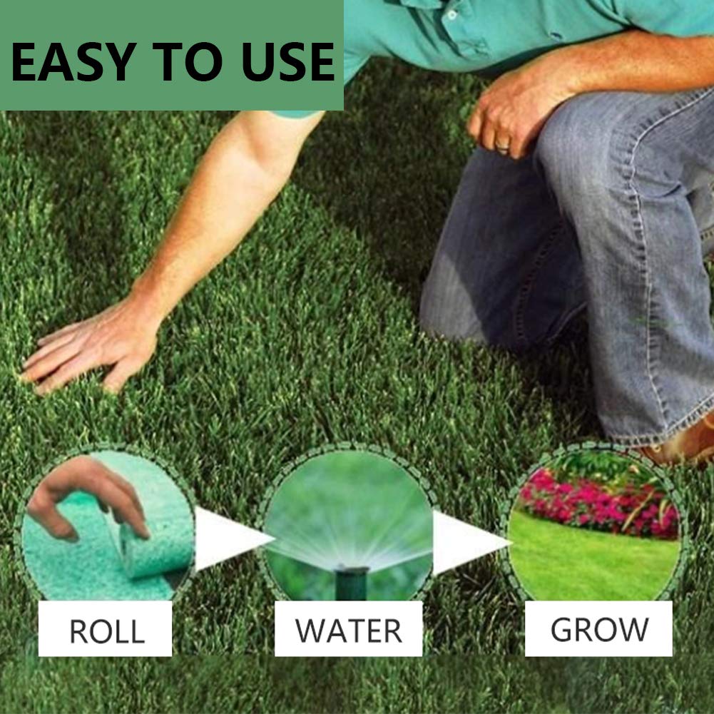 Buy Grass Seed Mat Roll, 10FT Biodegradable Grass Grow Mat Lawn