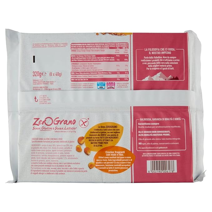 Galbusera Crakers Sin Gluten con Maíz y Arroz 320g miniatura 3