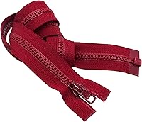 Vista 1 de YKK # 3 - Chaqueta ligera moldeada Vislon Cameo rojo con cremallera separada - Elige tu longitud - Color: rojo camafeo # 520 - Hecho en los Estados