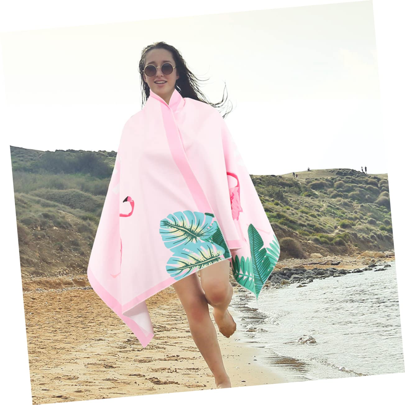 Alipis Serviette de Plage Microfibre Rose 2pcs, Absorbante Séchage Rapide | Grosse Serviette de Plage, Serviettes de Piscine Réutilisables, Camping Ambiance Bavaroise