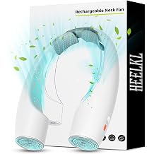 Heelkl AI Neck Fan, 4 Speeds Adjustable Portable Personal Fan Rechargeable, 4000 mAh Battery Faster Cooling Wearable Fan, Ultra Quiet for Home, Office, Travel, Outdoor