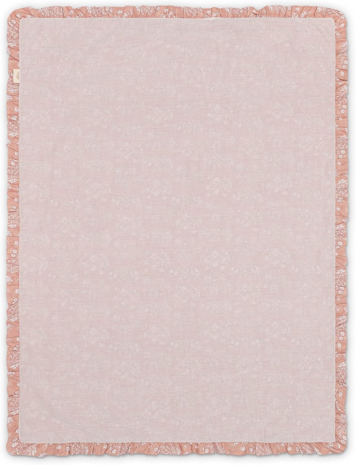 Crane Baby Violet Floral Muslin Blanket with Ruffle Trim, 100% Cotton Baby Girl Nursery Blankets, Muslin Baby Blanket, Pink Nursery Decor, Lightweight Breathable Blankets for Baby Girl, Registry Gift