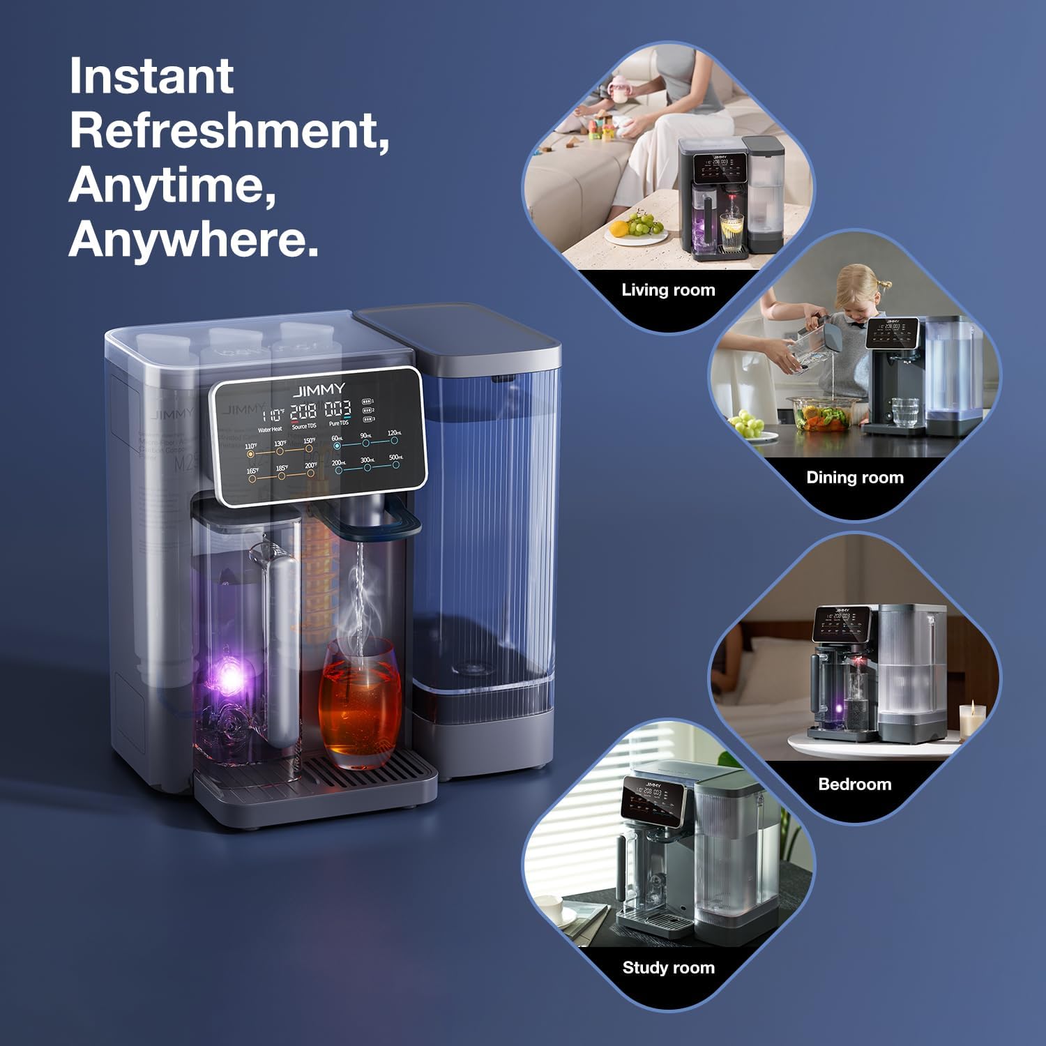 ジミー JIMMY R9-UV Reverse Osmosis System Countertop Water Filter, 7