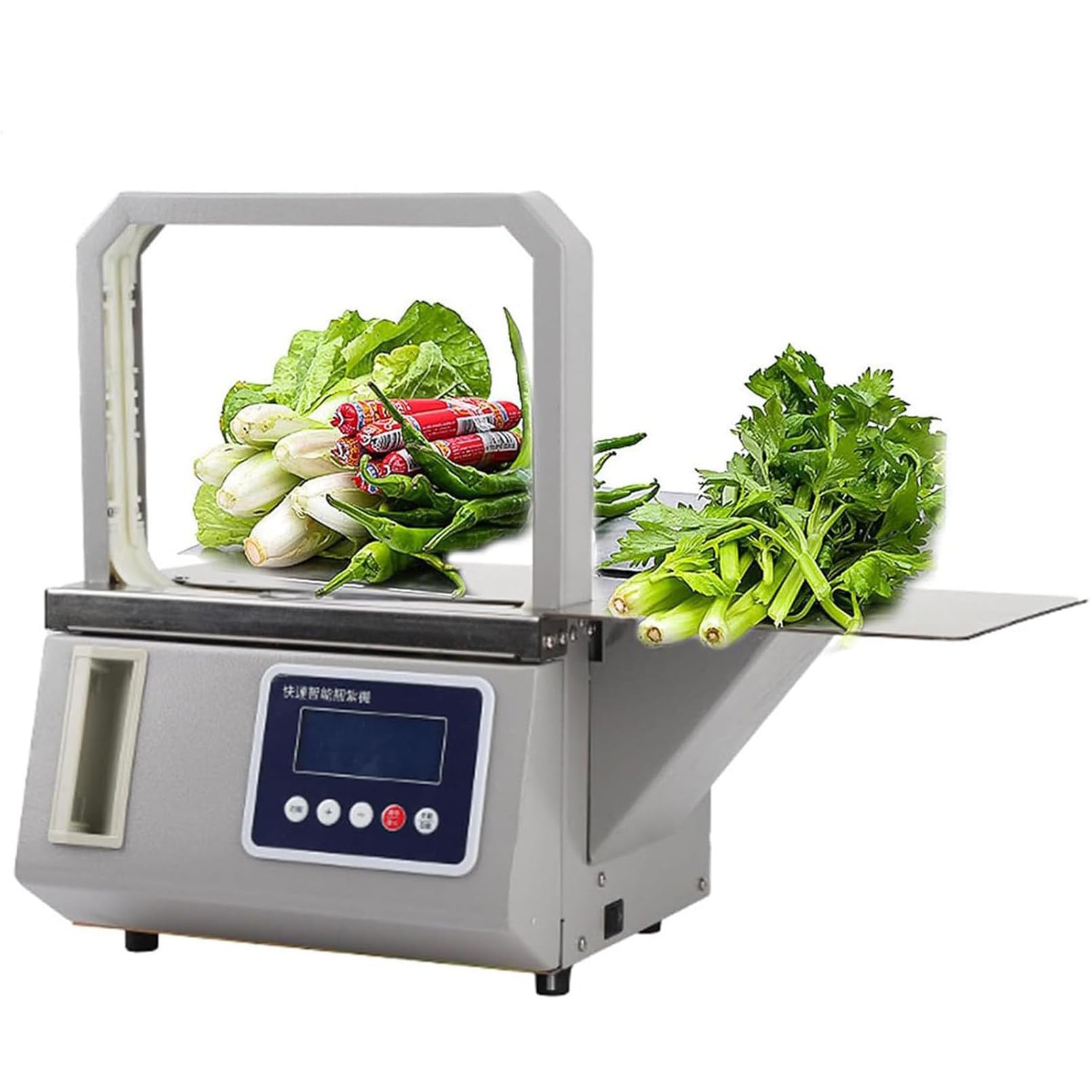 ZXINXIN Automatic Bundling Machine Strapping Machine Automatic Tape Strapping Machines Photoelectric Induction Vegetable Tying Machine for 12mm Tape Bundling 32 * 22