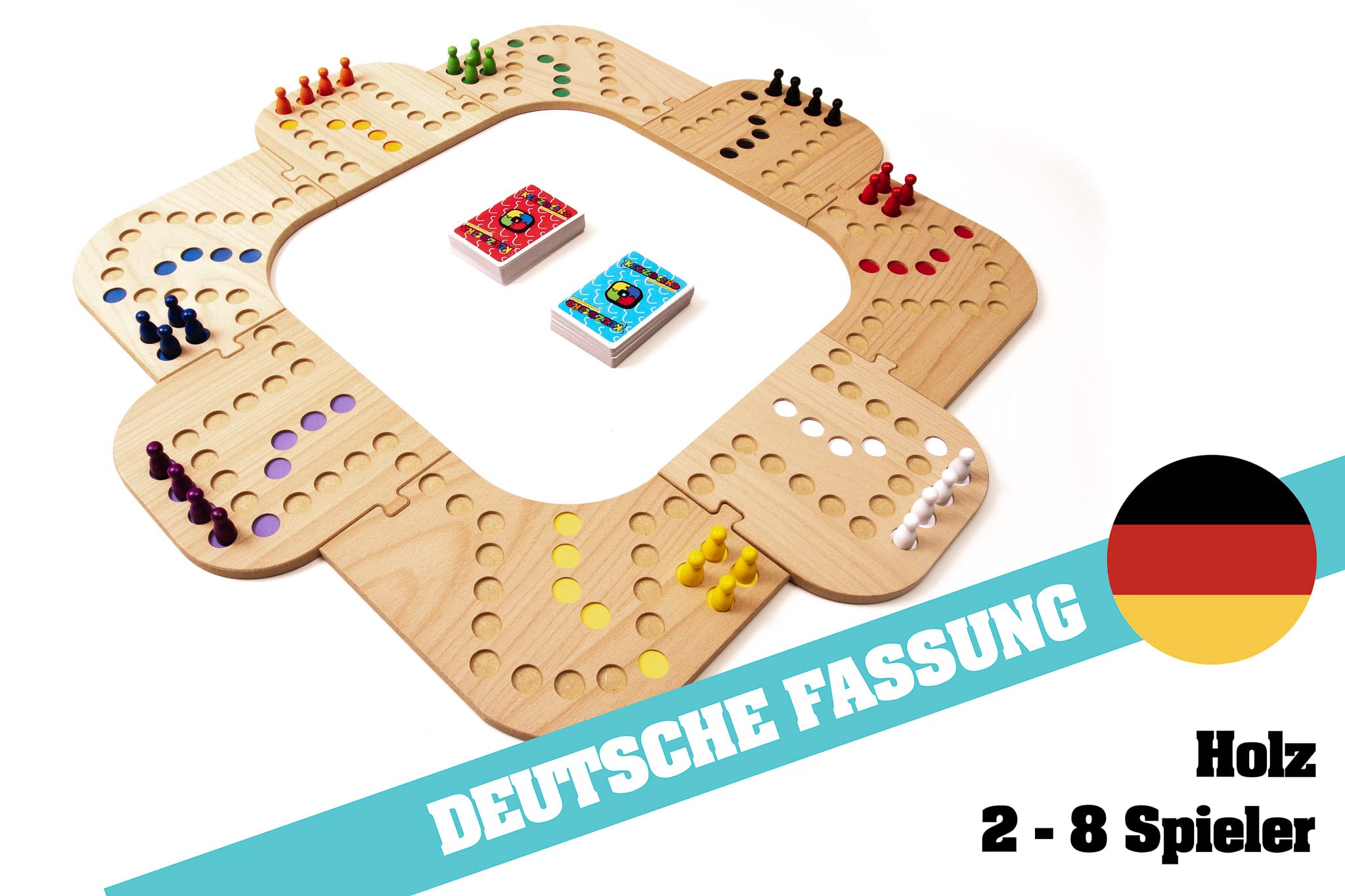 Hölzernes Totalbox 2,3,4,5,6,7 und 8 sp. keezenspiel - tokkenspiel - keezen