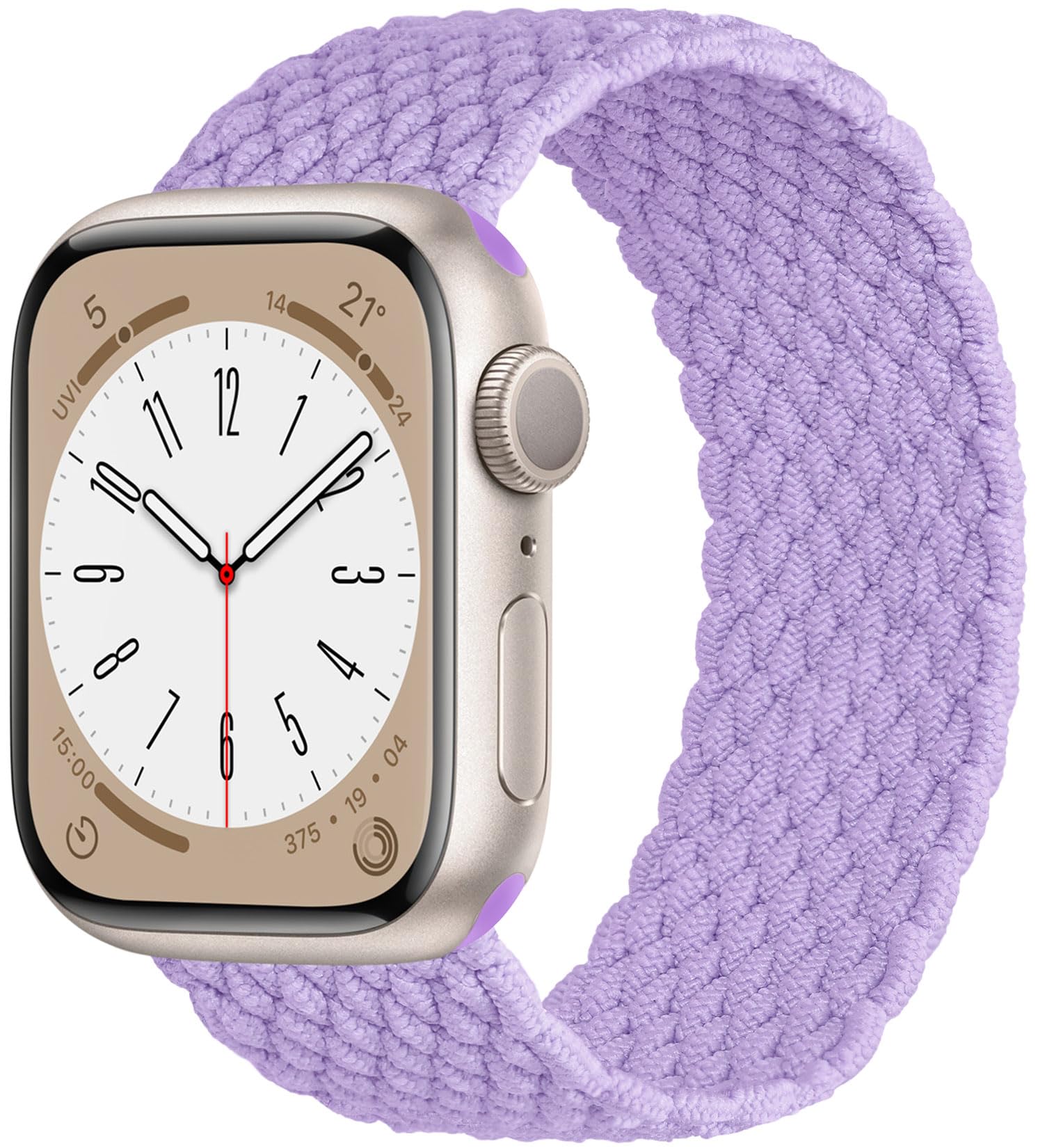 Elastic Band Compatible with Apple Watch Band Series 11/10 42mm, 9/8/7 41mm, 6/5/4 40mm for Women Men, Nylon Stretchy Braided Solo Loop Sport Strap for iWatch SE 1/2/3, S Starlight — view 23