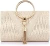 Straw Handbag Evening Bag Clutch Purses for Women, Fashion Summer Beach Tote Tassels Straw Clutch