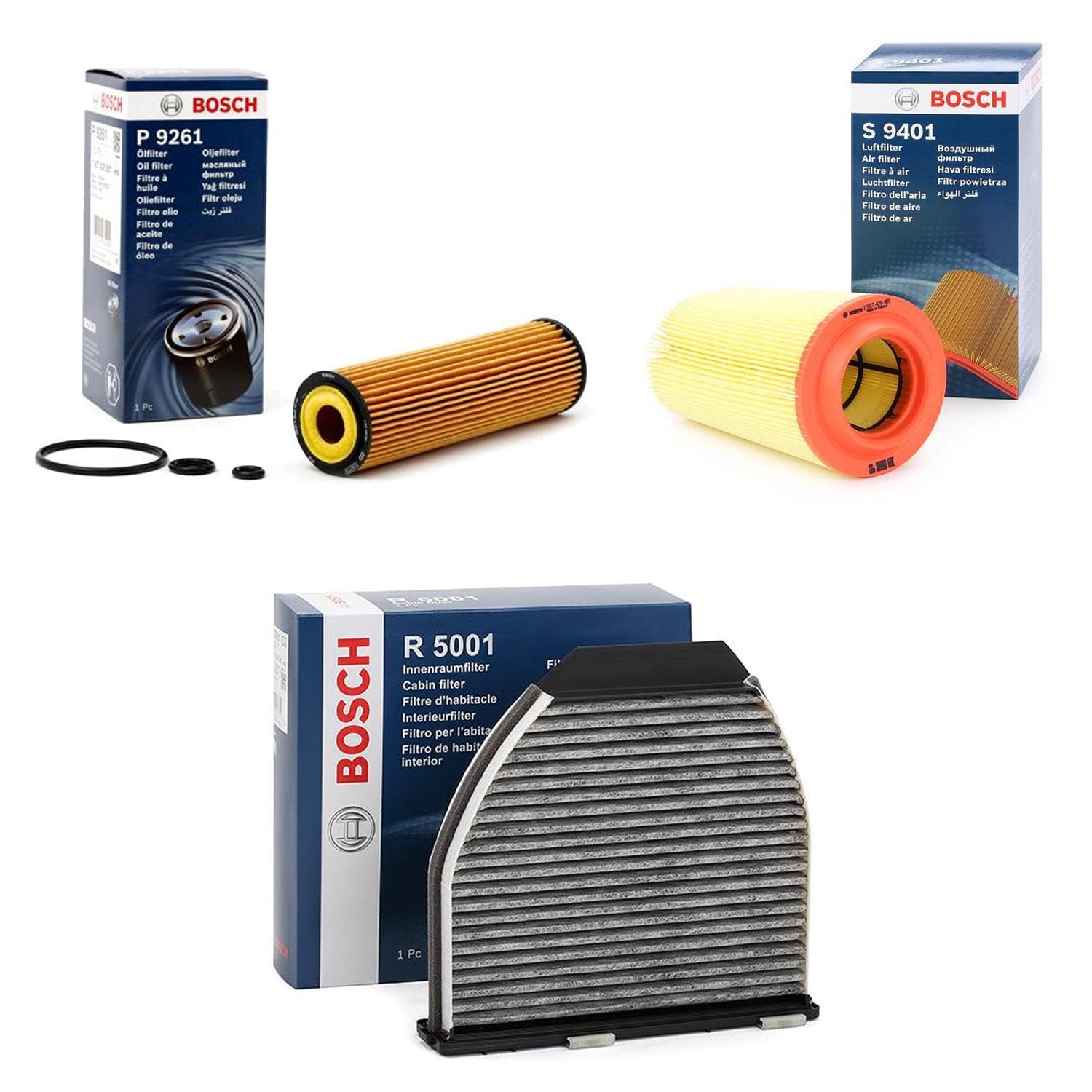 Mercedes C180 Komp. W204 Filtre Bakım Seti (2008-2011) Bosch