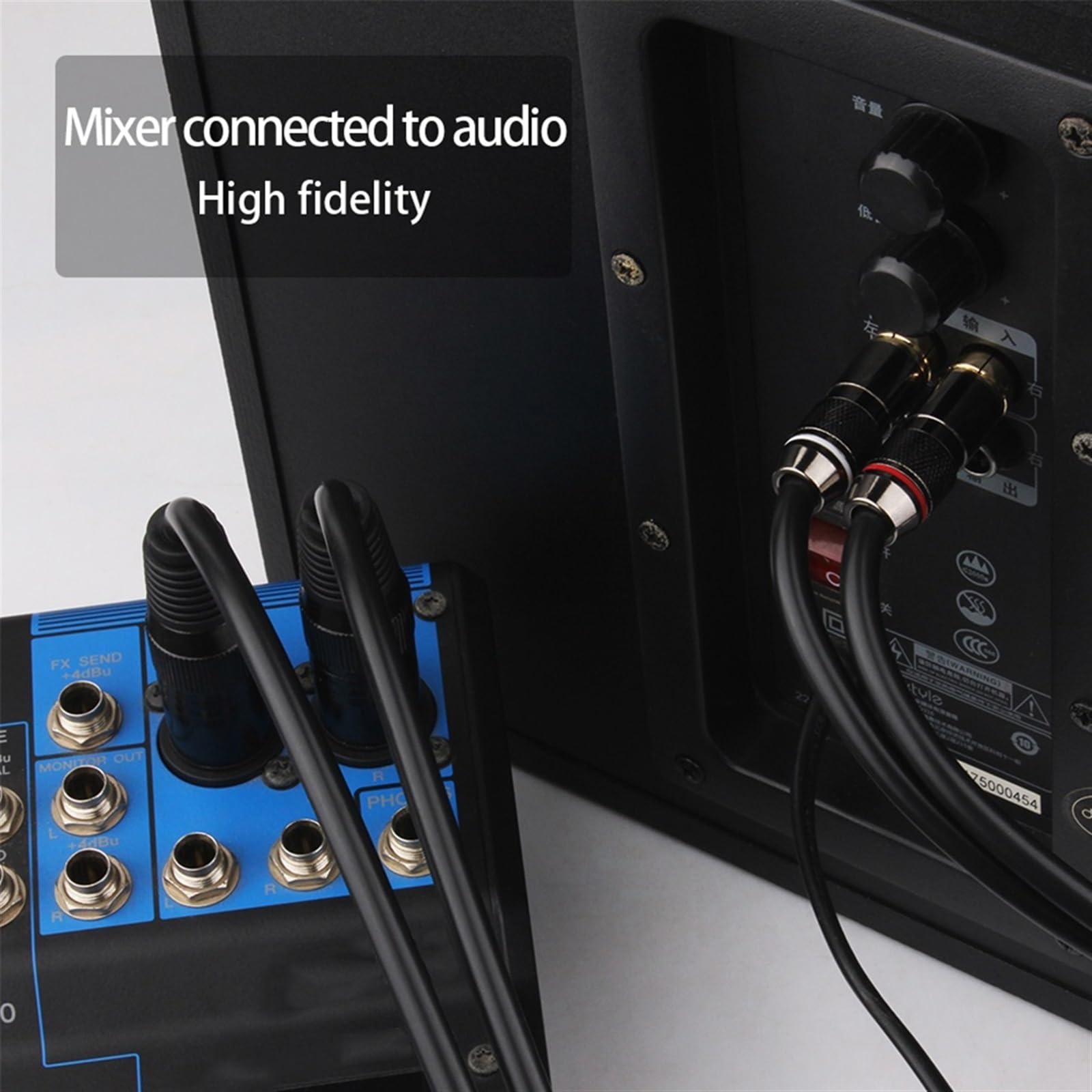 Câble audio Hifi for récepteur AV vers amplificateur Câble 4N OFC mâle vers mâle(3 Meters)