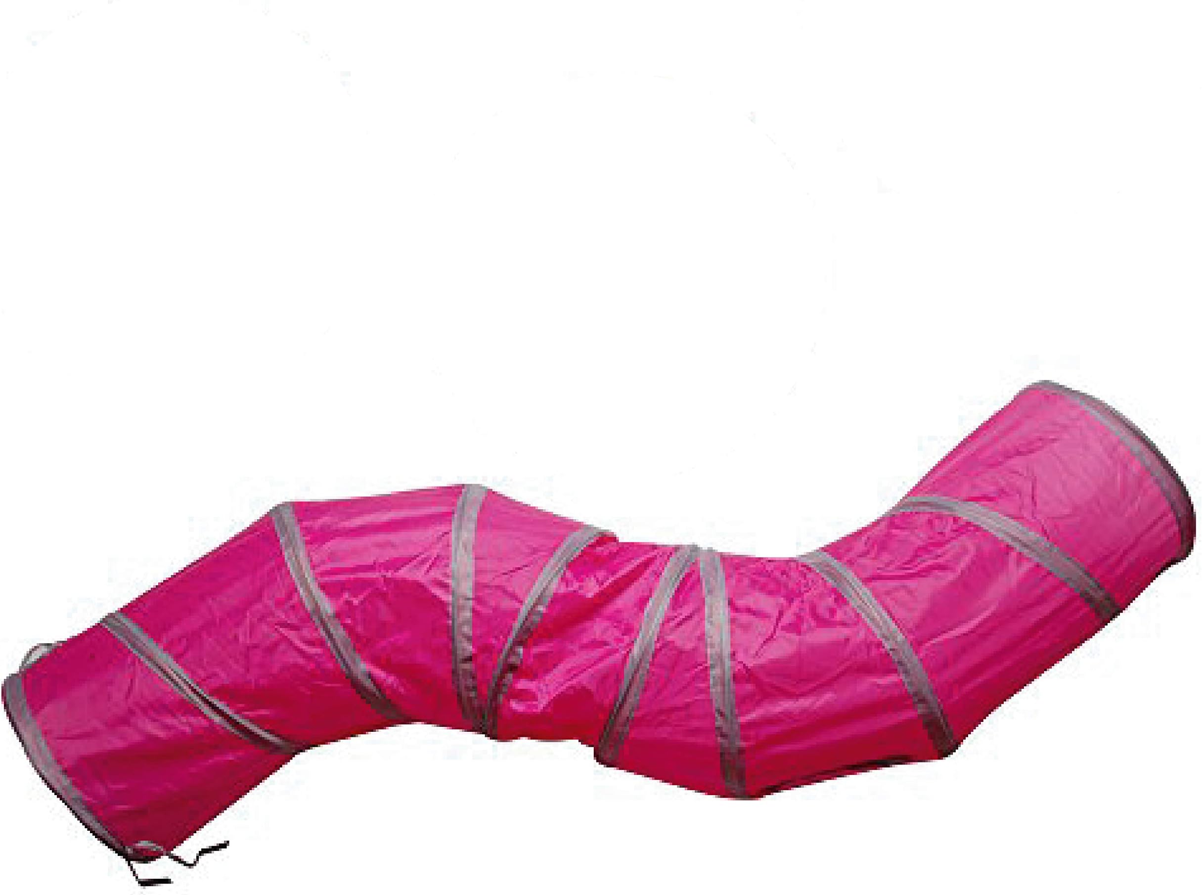 PetLike S Way Cat Tunnel Collapsible Pop-up Pet Tube Hideaway Play Toy with Ball (S-Way, Rose Red)