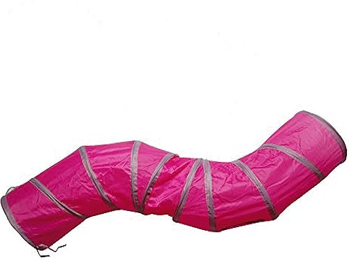 Miniatura 18 de PetLike S Way - Túnel para gatos plegable para mascotas, tubo escondido, juguete con pelota (S-Way, gris) Negro,Marrón,Gris,Gris y