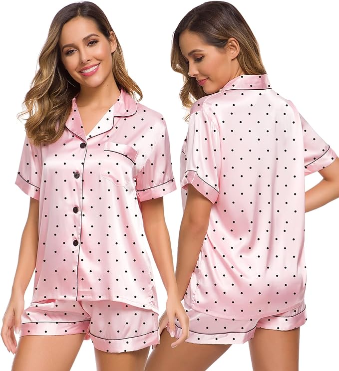 2. Womens Silk Satin Pajamas