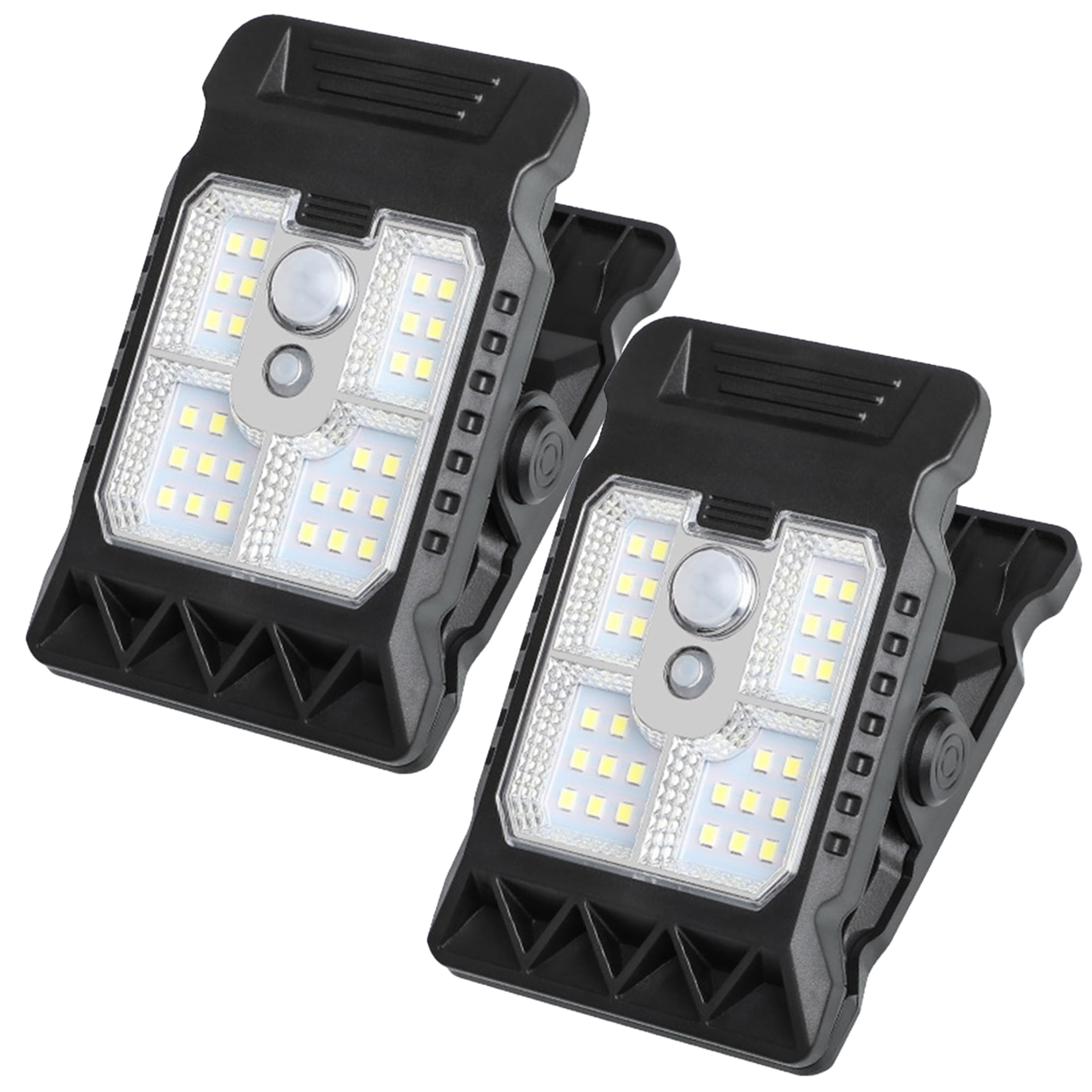 Lampe solaire à pince avec détecteur de mouvement pour jardin et balcon - Lot de 2