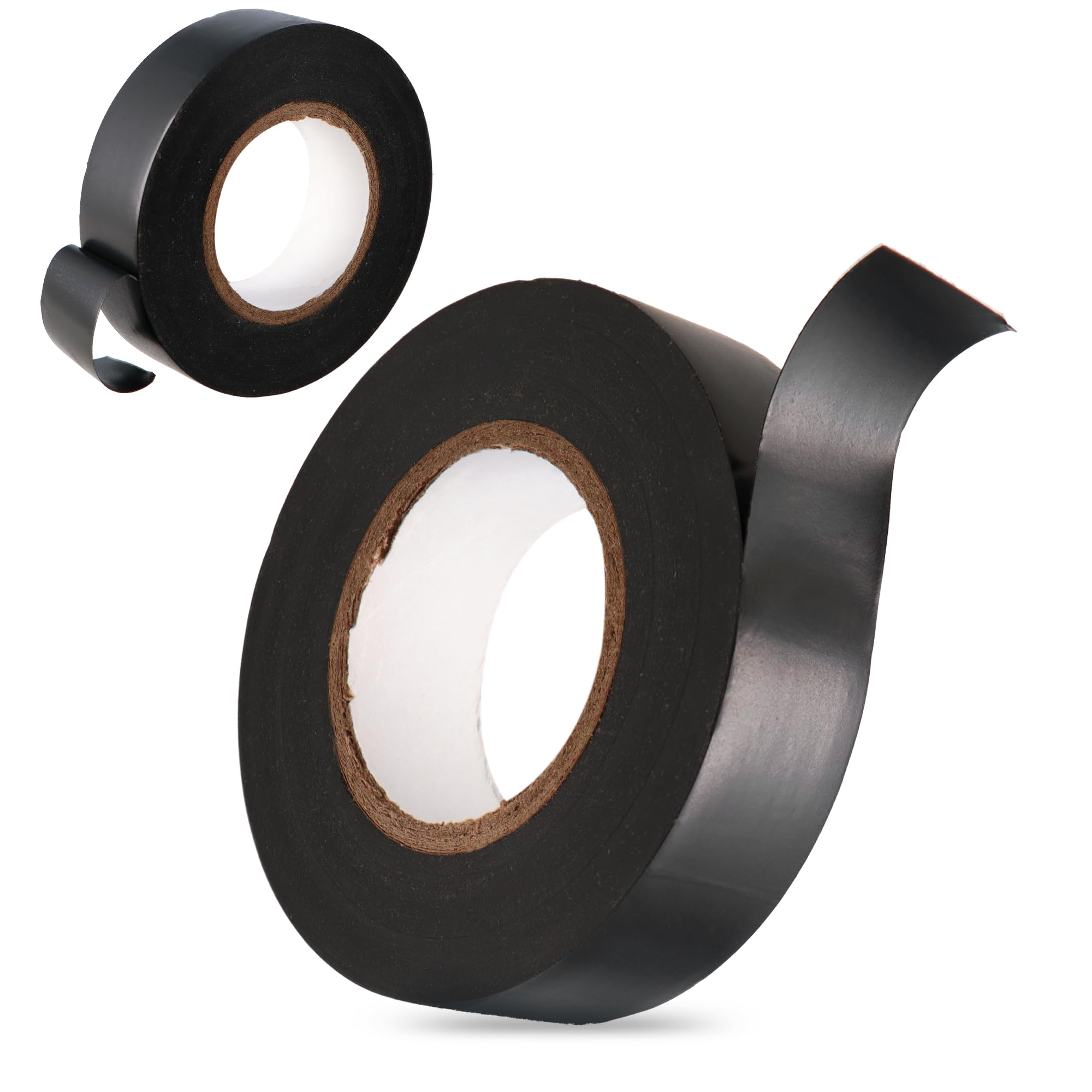 50x Cinta Aislante Reparadora 19 mm x 20 m de PVC Instalaciones Eléctricas Autoadhesiva Adhesiva Resistente al Calor para Aislar Proteger Agrupar Reparar Cables Eléctricos Negra