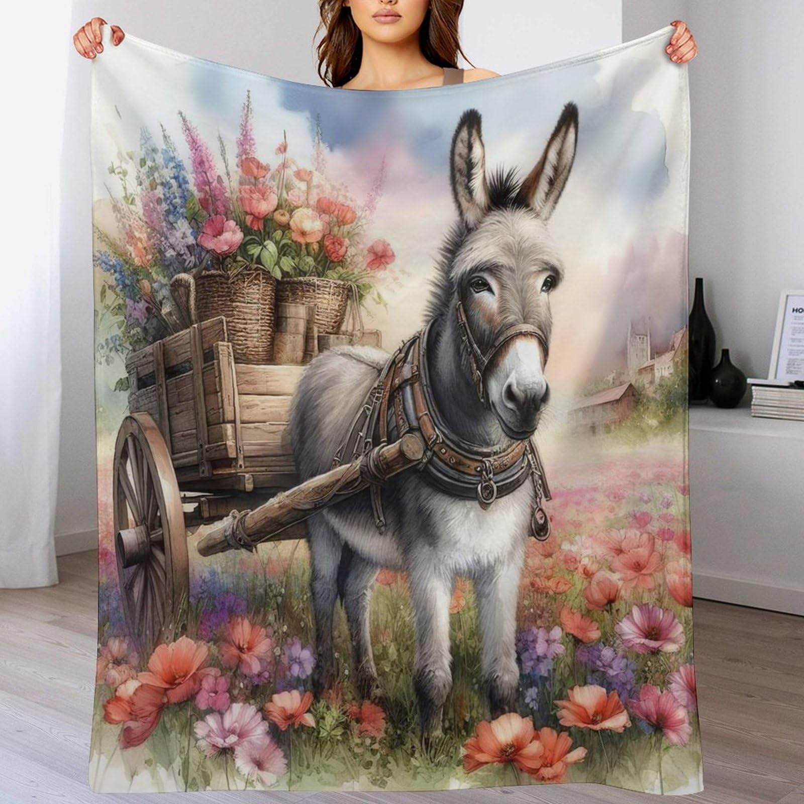 Couverture Polaire âne une caresse de douceur pour des moments chaleureux en famille