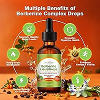 Vista 4 de Gotas de berberina con canela de Ceilán - Suplemento líquido a base de hierbas con melón amargo, pasiflor, gimnasia, cromo y resveratrol - Mezcla