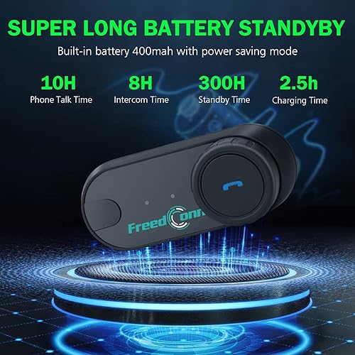Miniatura 7 de FreedConn Auriculares Bluetooth para motocicleta TCOM SC casco intercomunicador 3 riders Pelar 800M 2 Riders Hablando Sistemas de comunicación de