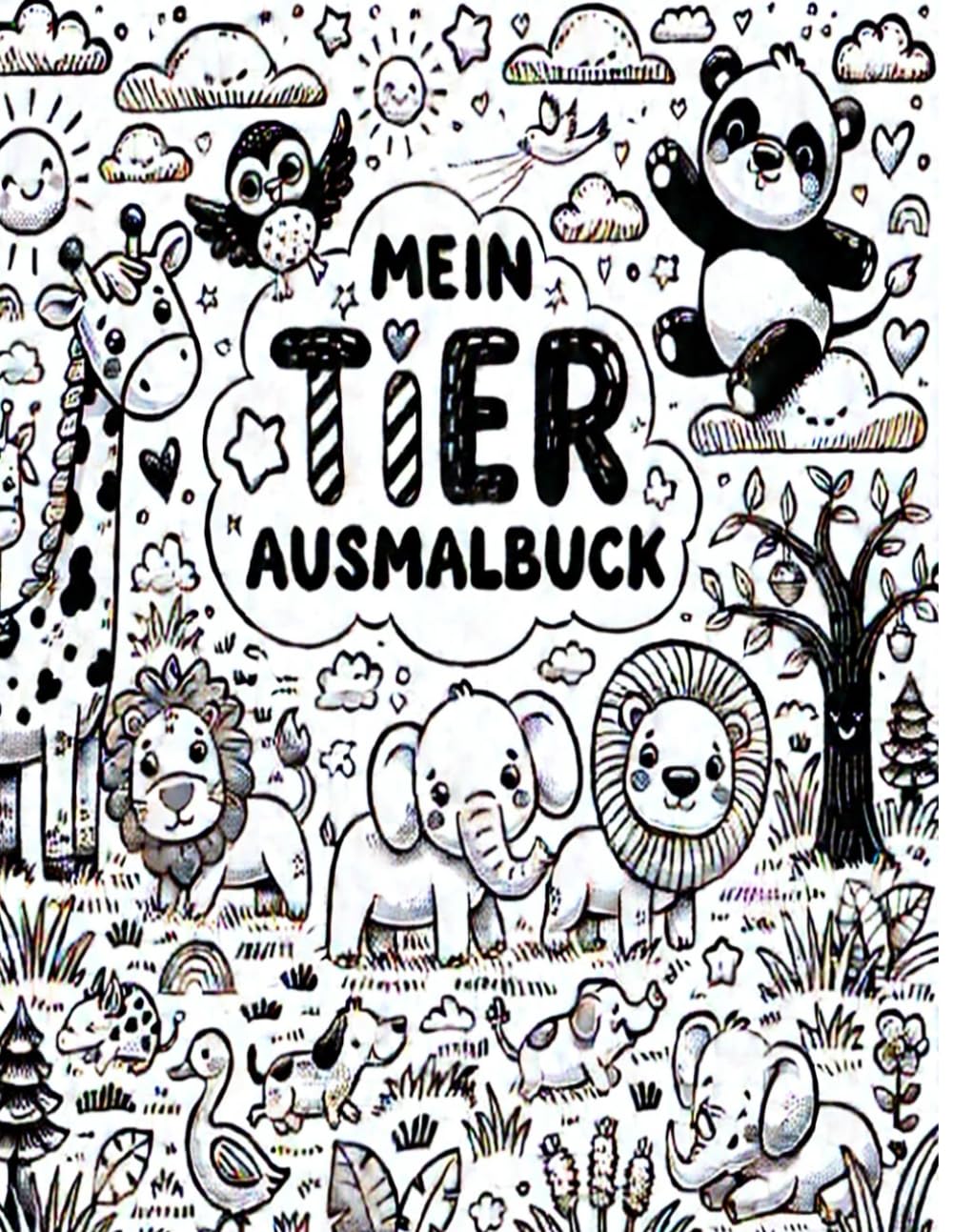 Mein Tierausmalbuch - aus grau wird wow