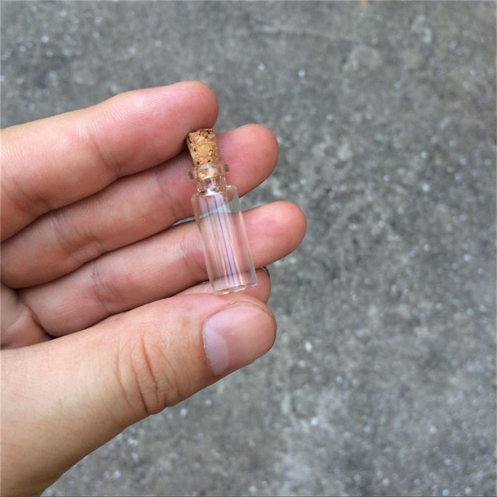 100pcs 1ML Cute Mini Glass Bottle With Corks Transparent Empty Small Wishing Bottle Decoration Crafts Glass Vials Jars (1ml (10x28x5mm)) image 5