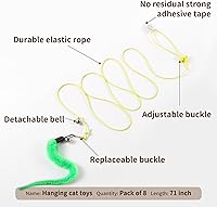 Vista 6 de Interactive Cat Toys, 1 Interactive Wand, 8 Assorted Teaser Refills and 3 Indoor Cat Hanging Interactive Toy Suitable for Bored Adult Cats and