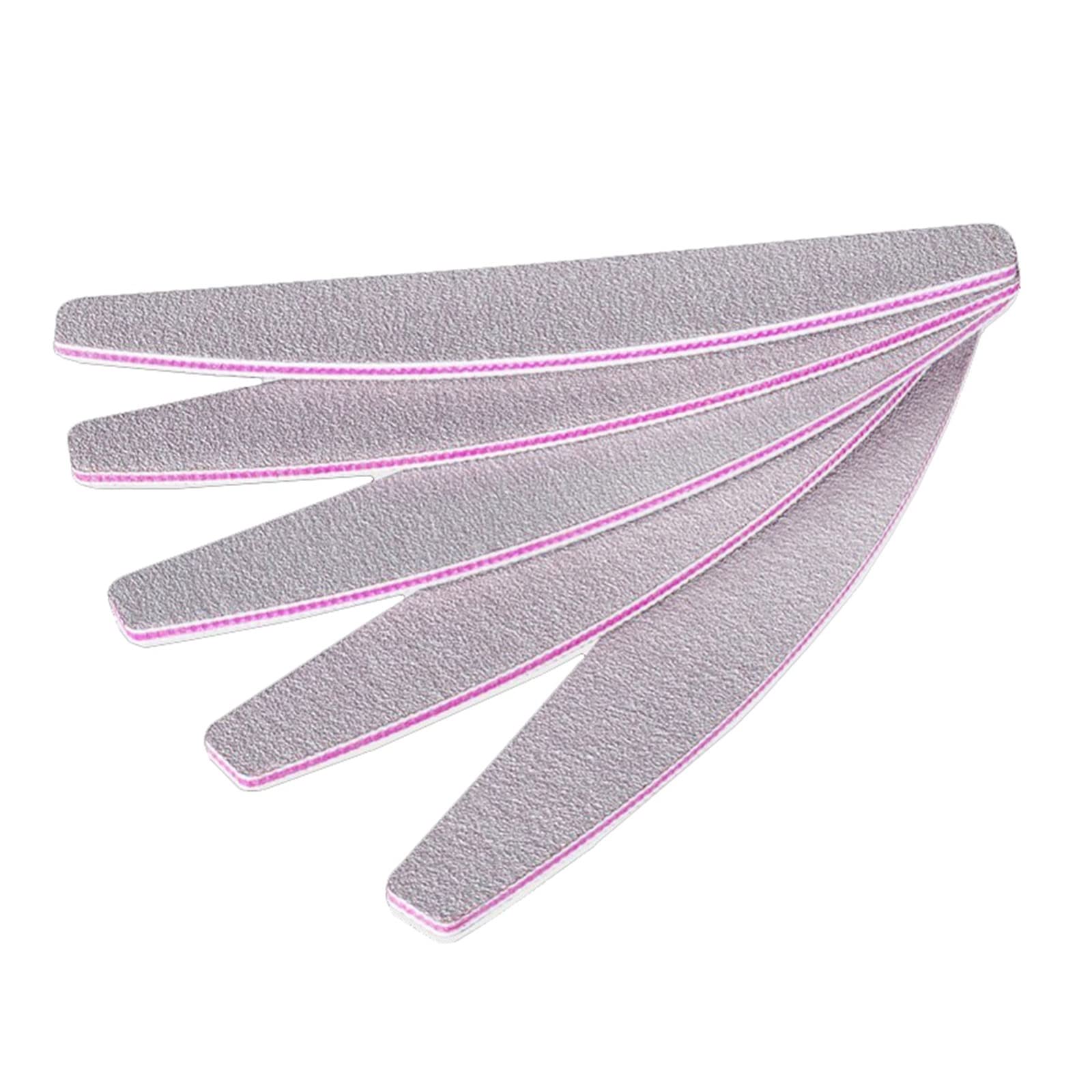 unghie lucidate, Lime for unghie 100/180 tipo barca grigio levigatura buffer 17,8x2,9x0,4cm 25 pezzi