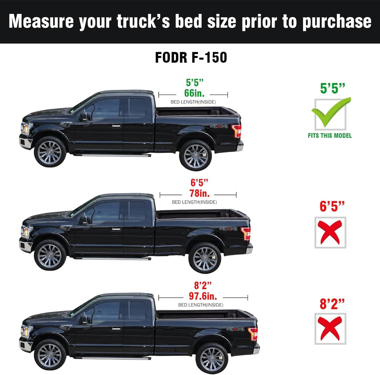 Tutel Low Profile Hard Shell Flip-Up Truck Bed Tonneau Cover|Fits 2015–2026 Ford F-150 5'5" Bed (66") - TTLTMLPFU016