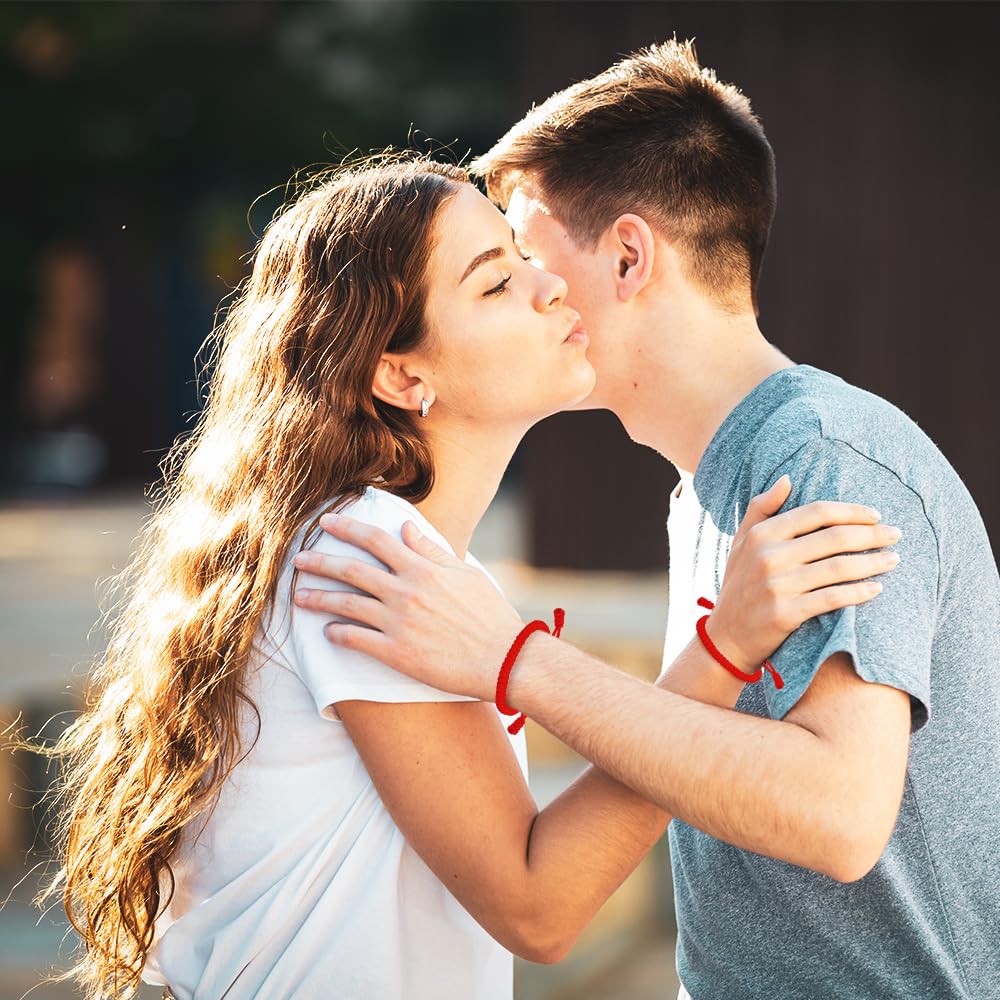 2PCS Protection Bracelet Couples Gifts String Tibetan Bracelet String Bracelets for Women Protection Bracelet for Men Friend Couple Bracelet Pulsera Roja De Protection Mujer Thread Bracelets For Friend Family