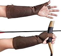 Vista 1 de Guante de Brazo de Cuero para Tiro con Arco para Hombres, Mujeres y Jóvenes, Protector de Brazo, Protección de Antebrazo de Cuero de Grano Completo
