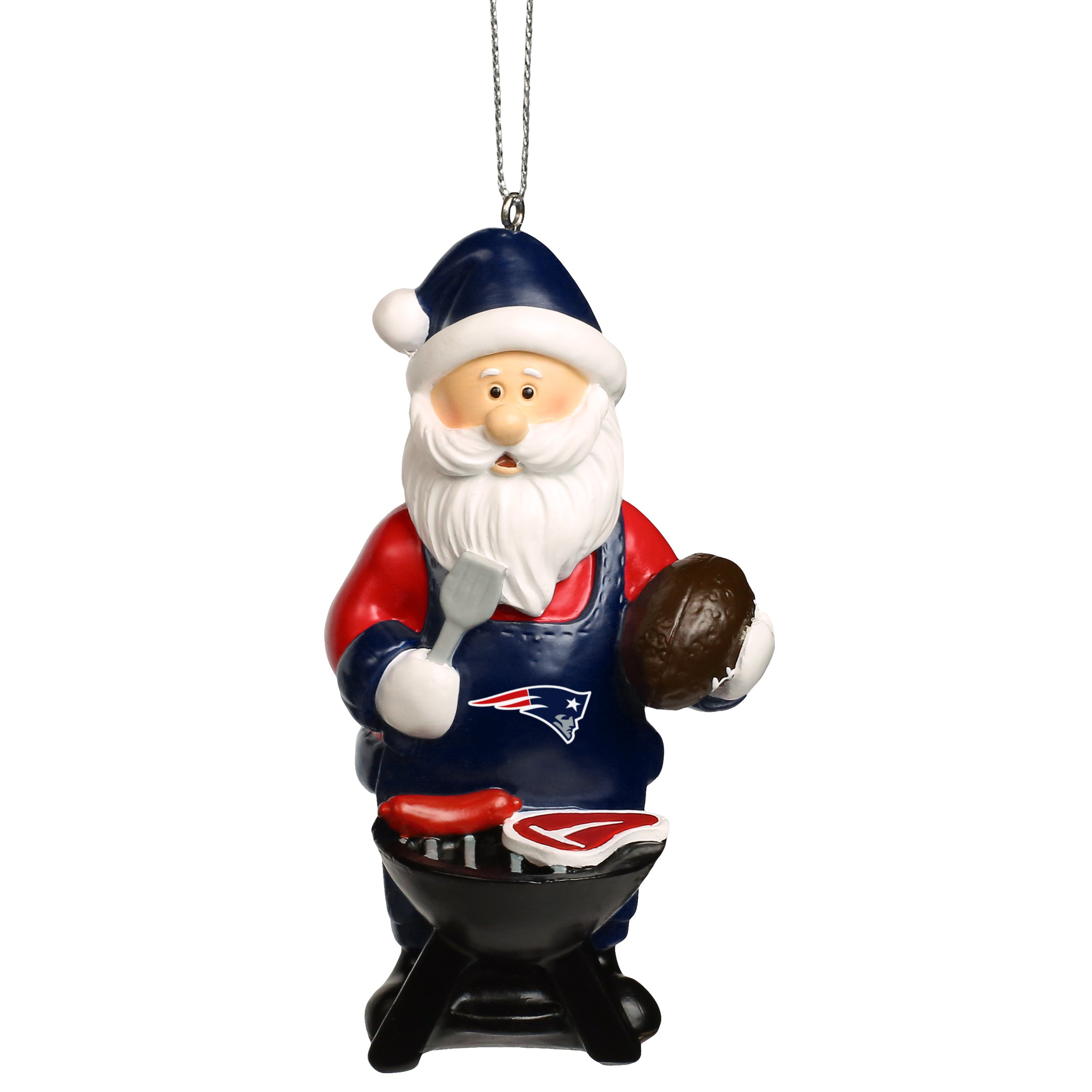 Adorno de Parrilla de Papá Noel New England Patriots FOCO de Resina